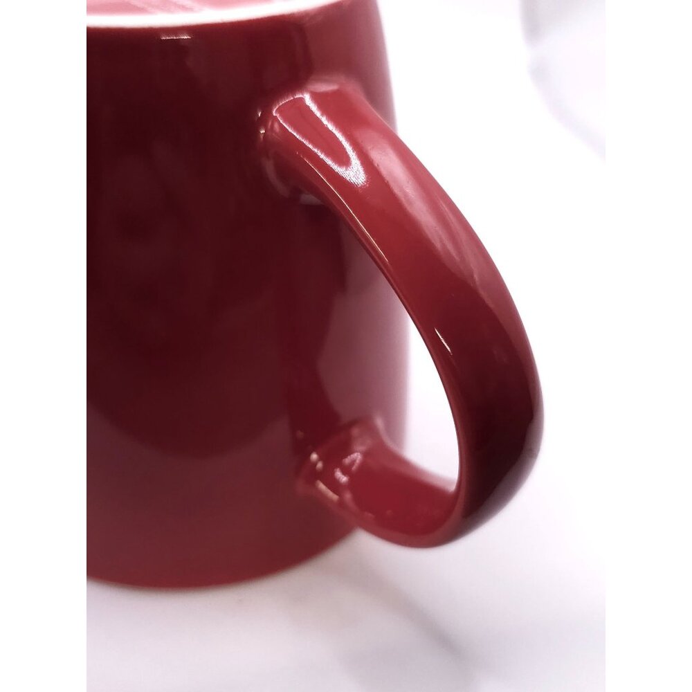 Starbucks Red Ceramic Coffee Mug 12 Oz With Iconic Green Siren Logo - Picture 7 of 7
